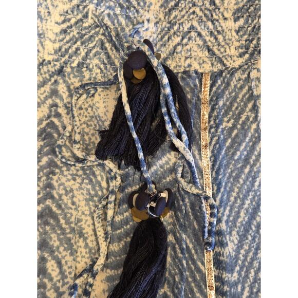 Soft Surroundings Zagara Rhoda Maxi Skirt Blue Batik Smocked Waist Boho | 3XL - Picture 10 of 11